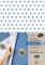 Weihnachtsgeschenkpapier-Set: Sterne (blau/ weiß): 4x Einzelbögen + 4x Geschenkanhänger