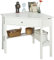 SoBuy FWT31-W Table Bureau d'angle Bureau Informatique Secrétaire avec Tiroir