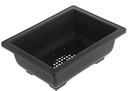 Xuniu Macetas de plástico, Maceta Rectangular Bonsái Cuenco Cuenco vivero plantador 23x17x8cm
