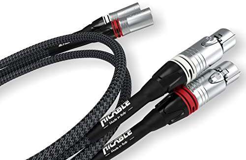 Ricable MX2 Magnus XLR 2 x 2m - Câble Audio XLR stéréo équilibré High-End Mâle vers Femelle