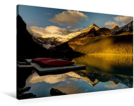 Leinwand · Premium Textil-Leinwand 90 cm x 60 cm quer Lake Louise, Alberta