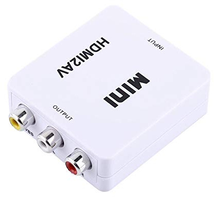 Mini Composite Mini HDMI2AV Digital HDMI RCA to AV Video Converter Adapter 720p/1080p (white)