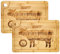 DuneDesign 2x Bambus Steakteller Holz Massiv 33x23cm - 2cm dicke Grill Servierplatte - Steak Brett Burger Tablett Steak Zubehör Teller Set - Grill Zubehör Steak Teller Holzbrett Küche Gastro Zubehör