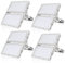 Viugreum 4er Pack 200W Superhell LED Floodlight 20.000lm mit 210 LEDs (SMD 2835), IP66 wasserdicht für Garten, Garage, Hof, Kaltweiß (6000K-6500K)