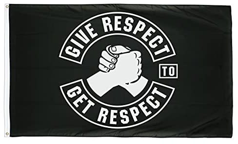 Spaß Kostet Fahne Give Respect to get Respect Flagge 90 x 150 cm Biker mc Club Motorrad