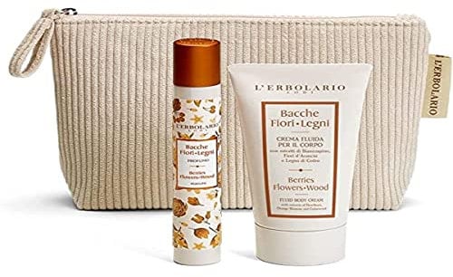 L'Erbolario BACCHE FIORI LEGNI Beauty Pochette Fiori d’Arancio Edizione Limitata Profumo 15 ml e Crema Fluida per il Corpo 75 ml