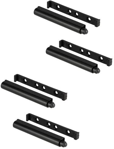 Gedotec Druckschnapper Kunststoff Automatik-Schnapper Push-to-Open Türöffner Schwarz - SLIM | Türschnapper stark | Drucköffner für Schranktüren | 4 Stück - Möbelschnäpper Schublade & Schranktüren
