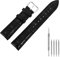 cobee 20 mm Leder-Uhrenarmbänder, weich, schwarz, Alligator-Prägung, Ersatz-Uhrenarmband für Damen und Herren, Smartwatch-Armbänder, Sportuhren, Armbandverschluss, Leder Armbänder