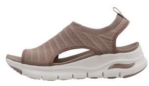 Skechers Damen Arch Fit - Darling DaysSneaker, Mokka Mylar Knit, 38 EU