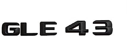 INPETS Matt-schwarz ABS GLE 43. Kunststoff Kofferraum Hinterbuchstaben Abzeichen Emblem Embleme Aufkleber Aufkleber Kompatibel for Mercedes Benz Gelächter Klasse Gle43 AMG.