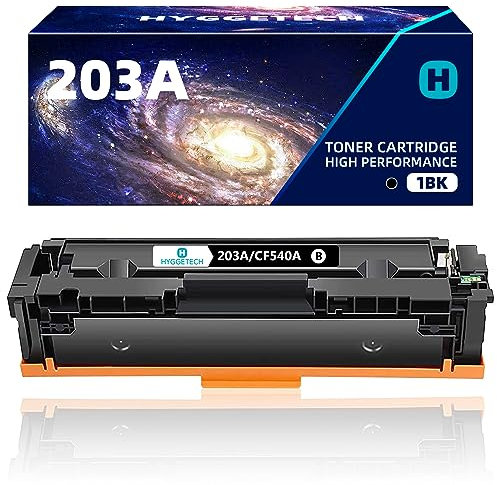 Hyggetech 203A CF540A Kompatibler Toner Ersatz für HP 203A CF540A Toner für HP Colour Laserjet Pro MFP M281fdw M280nw M281fdn M254nw M254dw (1 x Black)