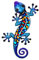 ROCKING GIFTS Wanddeko Eidechse, Gecko, bunt, Mosaik, Metall, 39X19 cm, Terrasse Dekoration, Garten