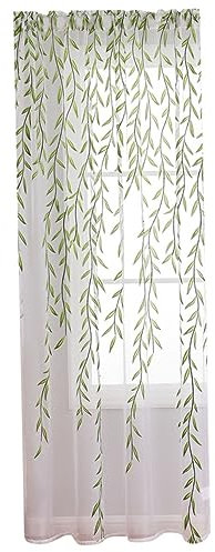 Artibetter Tende Di Garza Di Salice Decorazioni Per La Casa Tende Di Filtraggio Della Luce Tende Trasparenti Armadio Tende Per La Camera Letto Porta Dell'Armadio Tenda Di Vite Garza Tenda