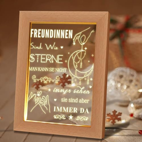 Geschenke für Freundin Led Lampe Nachtlicht, Geschenk Beste Freundin, Geburtstagsgeschenk für Freundin Schwester Kollege Frauen, Freundinnen Geschenk, Freundschaftsgeschenke für Weihnachten Jahrestag