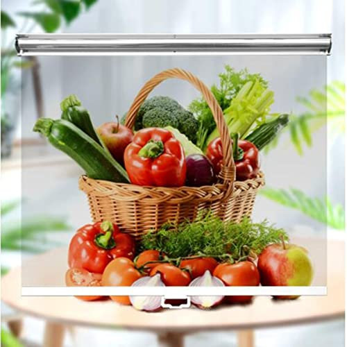 KAYEF Staubdichter, durchsichtiger Rollo für Gefrierschrank-Schaufenster, Kunststoff-Rollschirm mit Griff, Theken-Supermarkt-Feinkostschrank, wasserdichte Jalousien (Größe: 60 x 150 cm/2 x 5 Fuß)