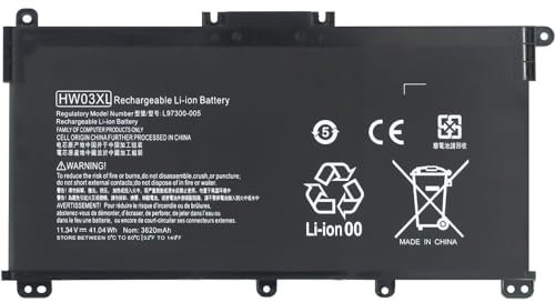 41.04Wh HW03XL L97300-005 Laptop Battery Replacement for HP Pavilion 15-EG 15-eg0xxx 15-eg0073cl 15-eg0070wm 15-EH 17-CN 17-cn0xxx 17-CP 17-cpo700dx Series L96887-421 l97300-005 HW03041xl-pl