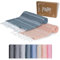 MEBY Set di 2 teli da sauna XXL (100 x 200 cm), telo mare, asciugamano turco, asciugamano 100% cotone (salmone e petrolio), P2024