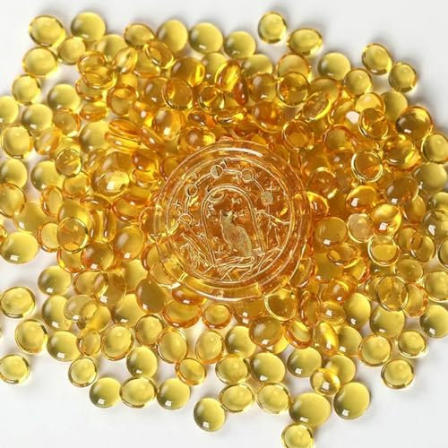 500 g transparentes Emaille-Wachskorn, Emaille-Siegel, bunt, polarisiert, versiegeltes Wachs, Grußkarte, Umschlag, Geschenk, Gold