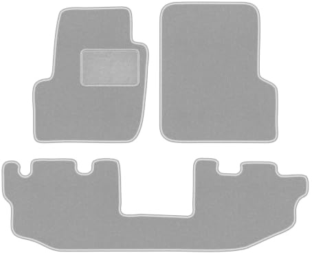 Velours-Fußmatten passend für Jeep Wrangler TJ 1996-2006, Grau, OSLO | passend für SUV; Velours-Teppich (Polypropylen), ca. 6,5 mm; rutschfest, Universal-Befestigungen