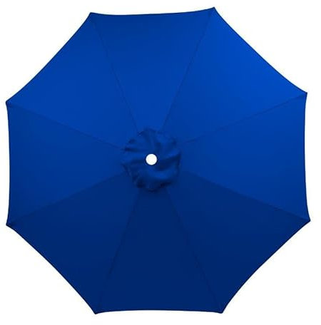 XRDSHY Sonnenschirm Ersatzbezug 3m 6 Streben, UV-Schutz Ampelschirm Bezug, Wasserdicht Schirmbezug Sonnenschirm Ersatzteile für Balkon, Garten, Pool und Strand, Blau
