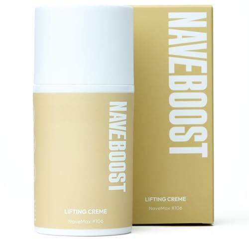 Naveboost Liftingcreme – Straffendes Gesichtsbild & Faltenglättung – Mit Hyaluronsäure, Jojobaöl, Peptiden & Antarcticine – Mineralien & Vitamin E – Für strahlendes Aussehen - Natürlich - Vegan, 50ml