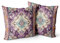 Snylcce 2er Set Boho Kissenbezüge Dekokissen 60 x 60 Samt Soft Kissenbezug Böhmischer Retro Ethno Dekorative Kissenhülle Zierkissenbezüge für Sofa Schlafzimmer Wohnzimmer Zuhause Dekoration Lila