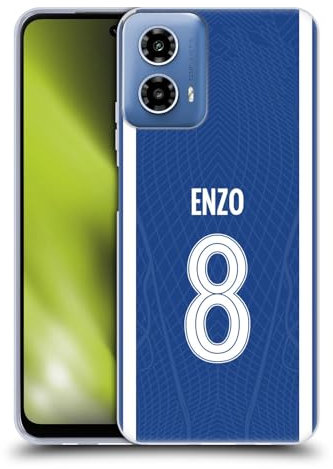 Head Case Designs Offizielle Chelsea Football Club Enzo Fernández 2023/24 Spieler Home Kit Soft Gel Handyhülle Hülle kompatibel mit Motorola Moto G34 5G