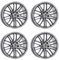 4x Rial Felgen Alufelgen Kibo 8.0Jx18 ET42 5x112 metal-grey kompatibel mit VOLKSWAGEN Beetle Caddy Cross Touran E-Golf EOS Golf ID.3 Jetta P