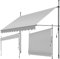 tectake® Klemmmarkise mit Handkurbel, Balkon Markise ohne Bohren, Markise höhenverstellbar, UV-beständig, wasserabweisend, Terrassenüberdachung, Sonnenschutz Terrasse & Balkon, Breite 300 cm -hellgrau