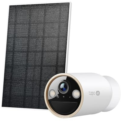 Tapo C460 Kit, Kit di telecamere di sicurezza a doppia banda 4K-8MP, con rilevamento AI gratuito, Persona, Animali domestici e veicoli, visione notturna a colori Starlight, energia solare, senza fili