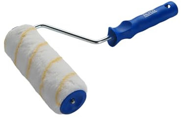 Rodillo de pintura 180mm de poliamida con mango y recambio, ideal para aplicar pinturas en superficies lisas y conseguir acabados uniformes.