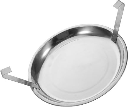 Zerodeko Grillpfanne für Draußen Aschekasten mit Griffen Stahlaschepfanne Grillzubehör für Koreanische Grillrestaurants Feuerfeste Ascheabzugspfanne