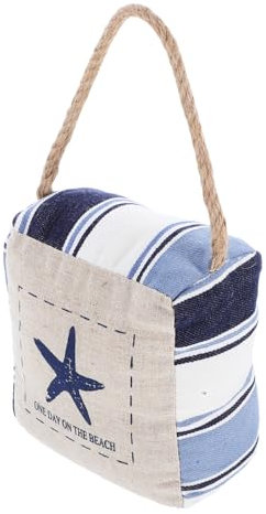SHINEOFI Mediterranean Door Stopper Decorative Cute Door Stop Indoor Fabric Heavy Duty Floor Protector Nautical Style Bedroom Bathroom Home Accessory