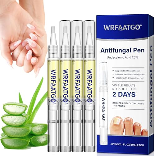 4PCS Nail Care Pen — Tea Tree Oil for Nail Repair & Strengthening, Restores Healthy Appearance, Improves Discoloration & Thickness for Damaged Nails, Nail Serum with Aloe Vera and Vitamin E