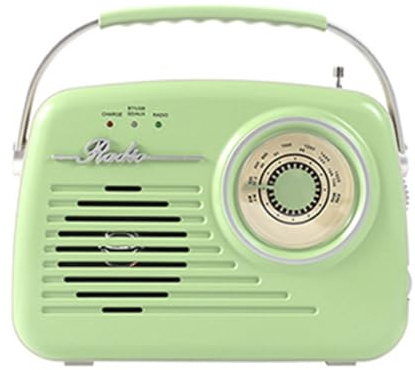 Ehwisbe Bluetooth Radio Retro Design Vintage Multifunctional with USB/SD FM AUX BT Connectivity Ideal for Home and D