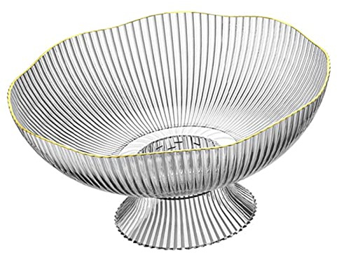 Annadue Assiette à Fruits Drainante Transparente avec Conception Creuse Hygiénique pour Fruits Secs - Idéale pour Pique-nique et Camping - 9,8 x4,7 x5,1 en Plastique (Transparent)