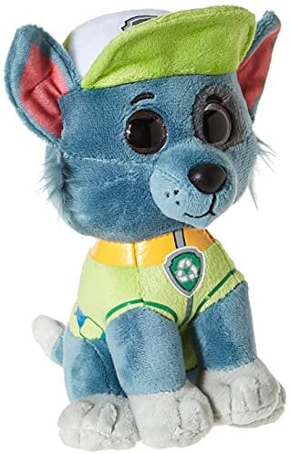 TY 41212 - Paw Patrol, Rocky mit glitzer Augen, 15 cm, Graugrün