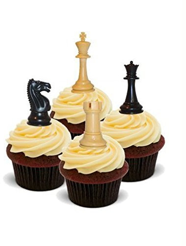 Chess Pieces - Standups 12 Edible Standup Premium Wafer Cake Toppers