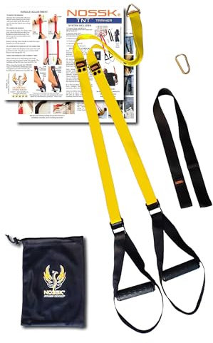 NOSSK TNT Pro Suspension Fitness Trainer für Krafttraining Zuhause (Gelb)