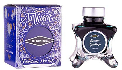 Diamine Seasons Greetings Sheen Fountain Pen Ink, Watercolour, Red, 50ml, Limited Edition, Tin