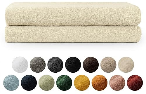 Blumtal - 2 Serviettes De Bain 70x140 - Lot Sable - Coton - Certifié Oeko-TEX®