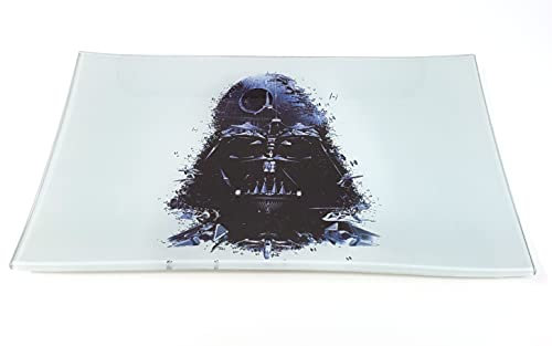 E.G.G. Bruchfestes Glas-Tablett: dekoratives Tablett/Rolltablett/Sammlerstück/hohe Auflösung/tolles Geschenk (Vader's Star Wars)