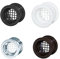 Mini Two Sided Air Vent Grille for Bathroom Door - Furniture Air Valve - Ventilation Cover - Available in White, Brown, Graphite, Chrome Colour. (White)
