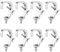 WorldLite Premium Stage Lighting Clamps - 8PCS Truss C-Clamps for DJ Par and Spot Lights, 30-50mm, Fit 1.18-2 Inch OD Tube, Heavy Duty 50kg Load Capacity