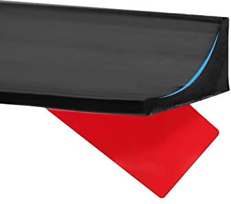 4M Barrera de Ducha Silicona Barrera Agua Ducha Autoadhesiva Borde Plato Ducha Plegable Barrera para Agua Y Sistema de Retención Mamparas Umbral de Ducha de Baño y Cocina, Negro(Una cara adhesiva)