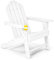 COSTWAY Chaise de Jardin Extérieur Adirondack en Bois, 88 x 78,3 x 95 cm, Massif Résistant aux Intempéries, Charge Max 150 kg pour Jardin, Pisine, Terrasse