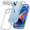 IMBZBK [10 in 1 for Apple iPhone 14 Plus Case Clear with 3 Pack Screen Protector Accessories 3 Pack Camera Lens Cover Protective Slim Thin Cute Phone Case Compatible with Women men
