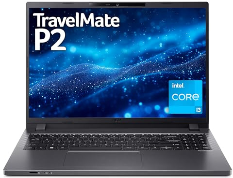 acer TravelMate P2 16 TMP216-51 Commercial Laptop - Intel Core i3-1315U, 8GB, 256GB SSD, Integrated Graphics, 16 WUXGA IPS, Windows 11 Pro, Iron