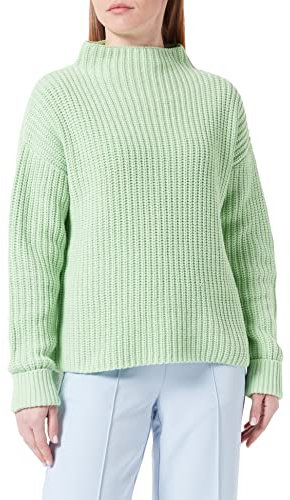 SELECTED FEMME Slfselma LS Knit Pullover B Noos Maglione Lavorato a Maglia, Verde Pistacchio, XS Donna