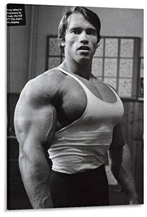 NANXIANG Arnold Schwarzenegger American Bodybuilder Fitness Room Poster Wandkunst Poster Drucke Home Decor Bild Leinwand Malerei Poster 60 x 90 cm